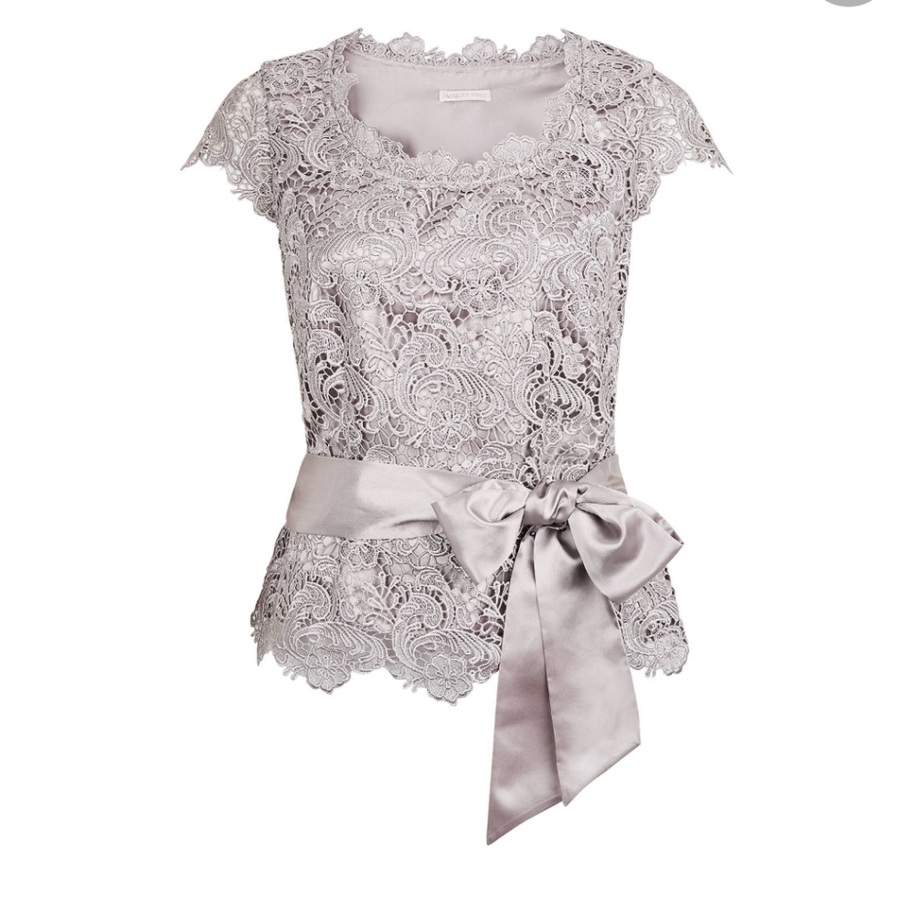Jacques Vert Luxury Lace Belted Top